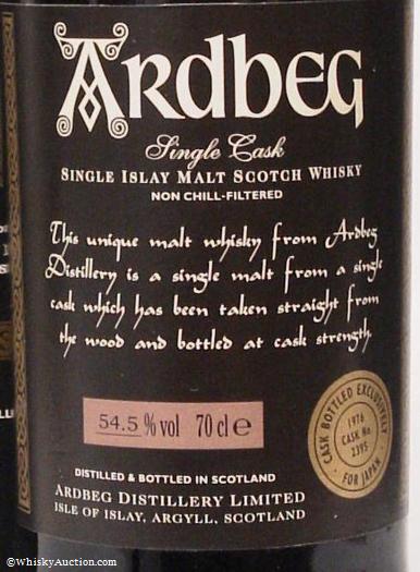  Cask #: 2395. Date filled: 24 November, 1976. Date bottled: 26 March, 2002